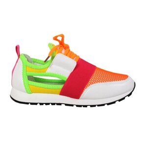 YOKI Neon & White Multicolor Cutout Sneakers Women US 9.5/10